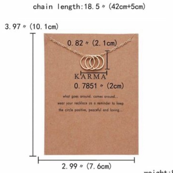 3/$30 RESTOCKED! Karma Necklace Gold Dainty Boho Chain - Picture 4 of 5